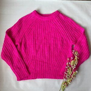 LIKE NEW Bright Pink a new day Crewneck Pullover Sweater Size XS